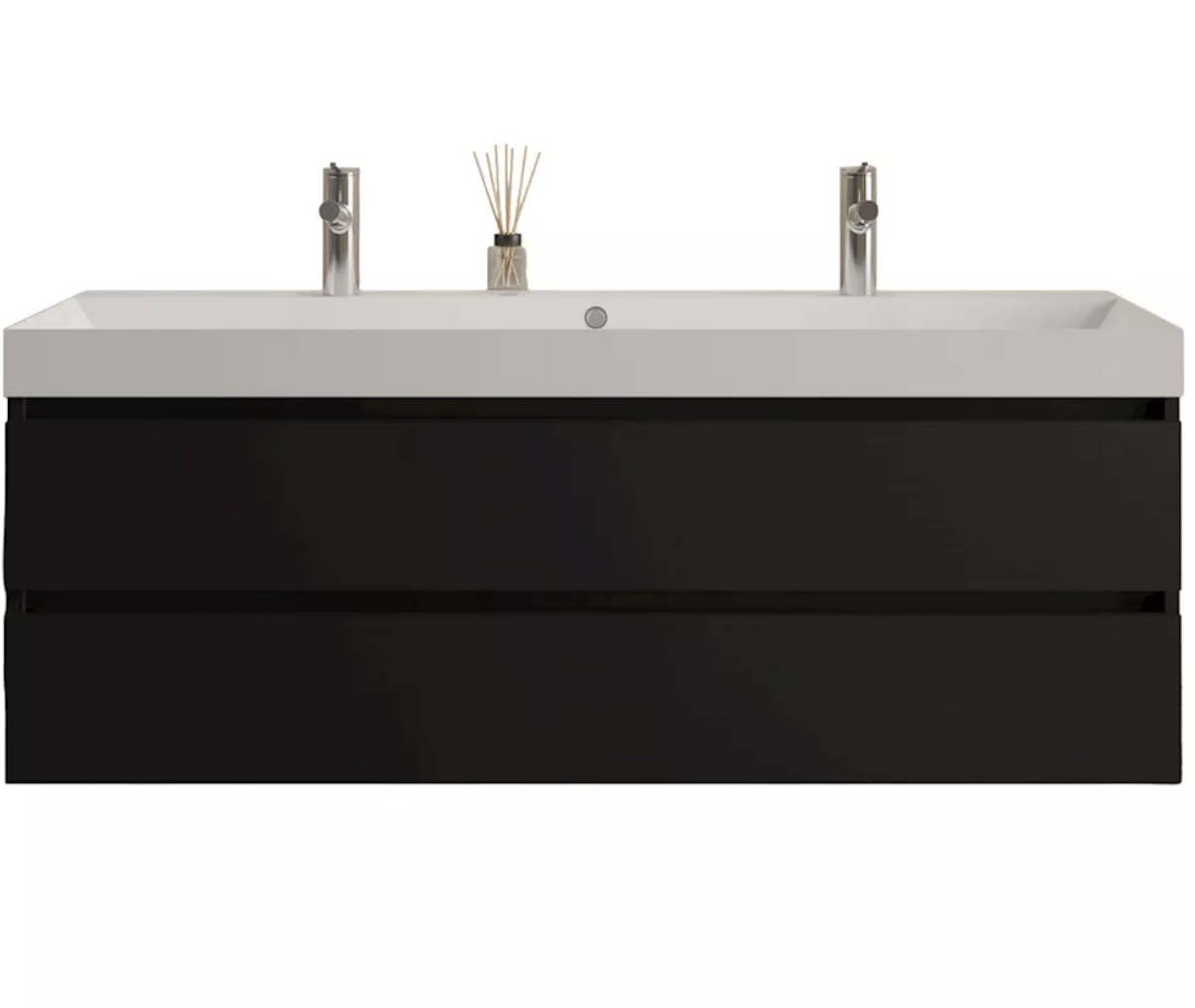 Milan | Badkamermeubel | Mat Zwart 140 cm