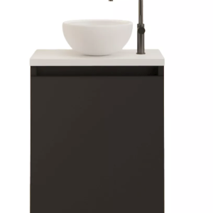 ECHO | Badkamermeubel | Mat Zwart 40 cm - Incl. Tp