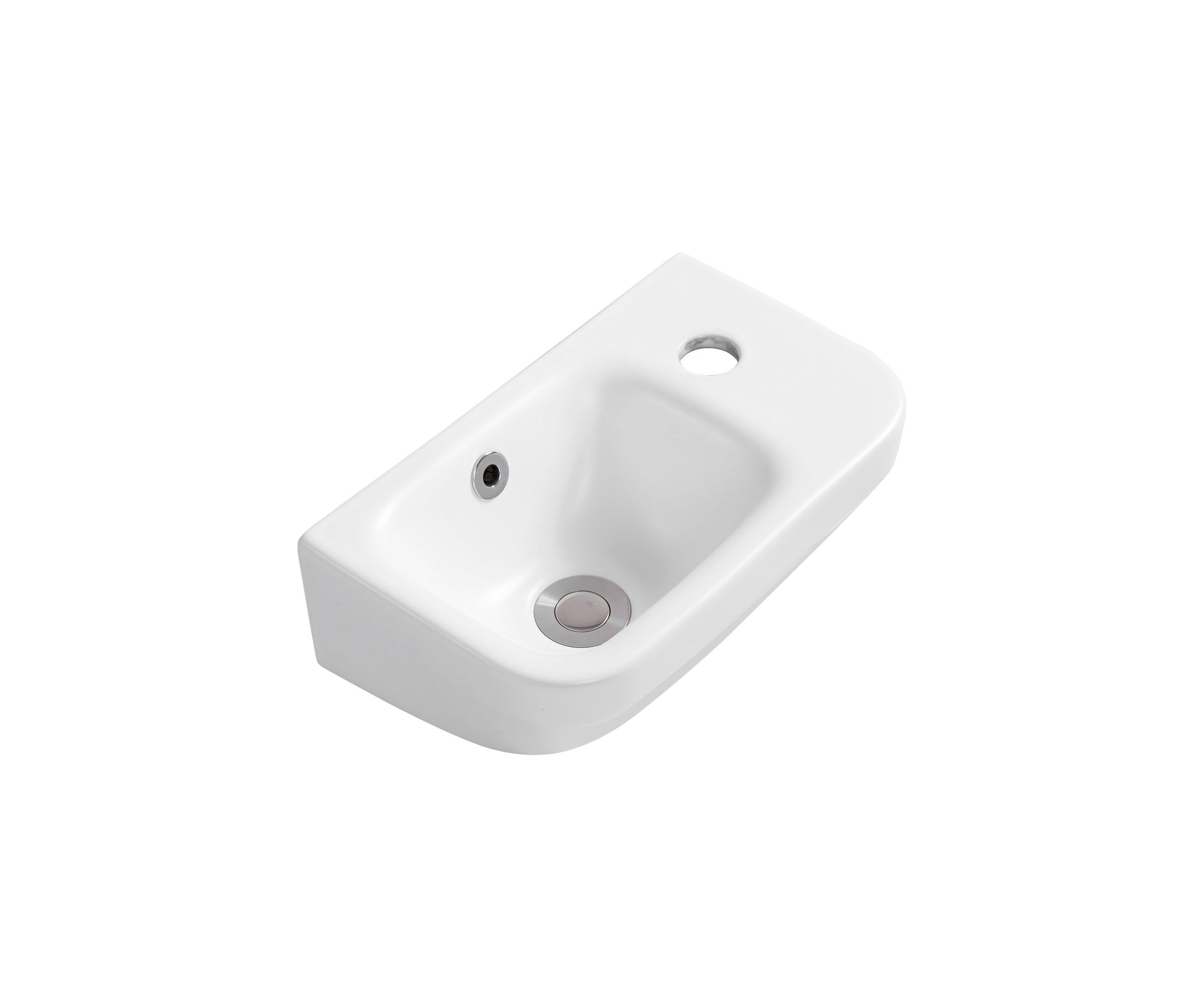 TOILETFONTEIN BOL | MAT WIT | Kraangat rechts - KAYVIT