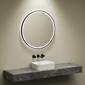 Smart badkamer spiegel rond 100 cm met LED verlichting en 3 kleuren