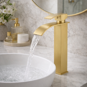 Royale fonteinkraan XL | Geborsteld goud | Kayvit