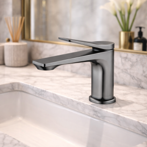 Edge wastafelkraan | gunmetal | Kayvit