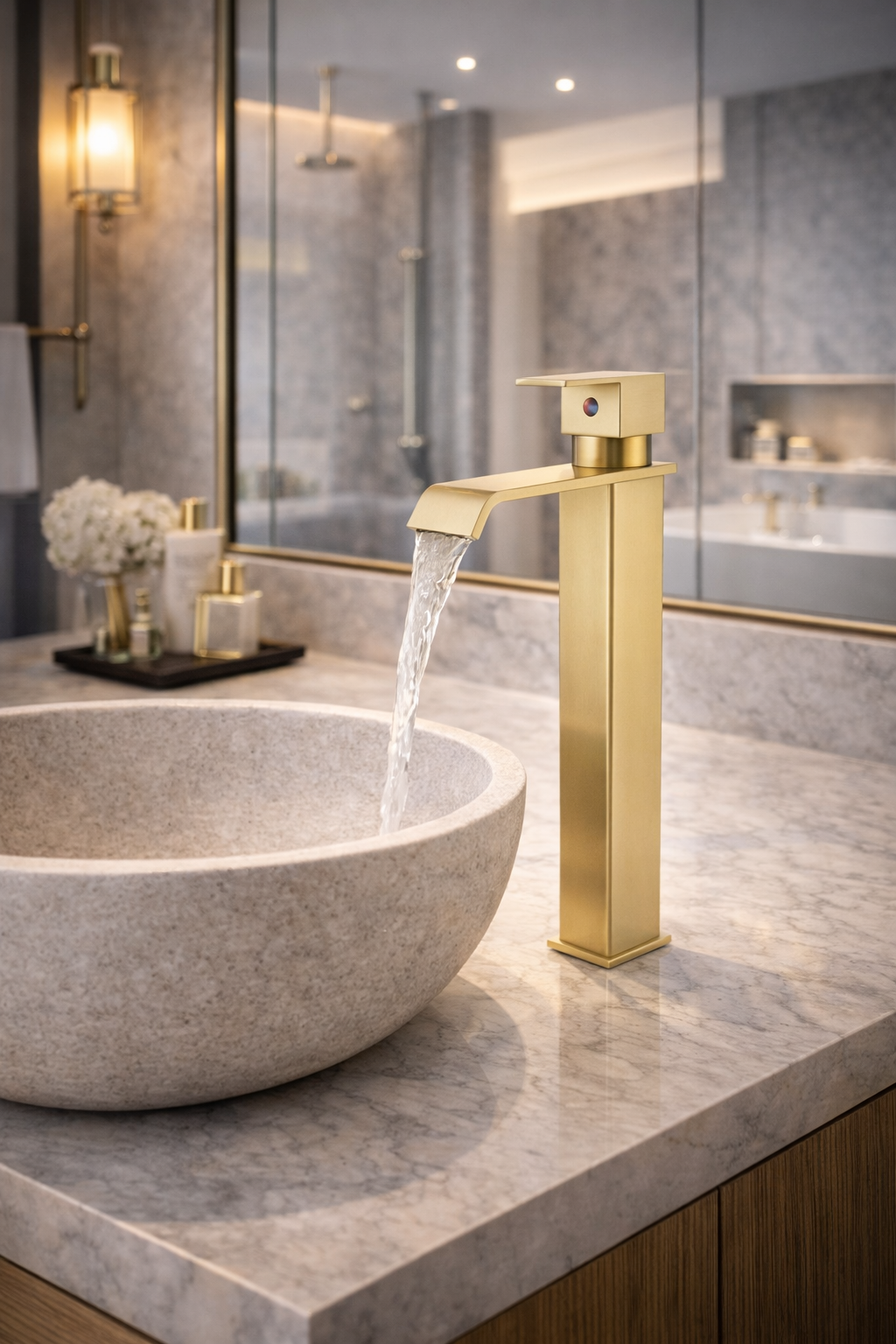 KAYvit Forma fonteinkraan XL | Geborsteld goud