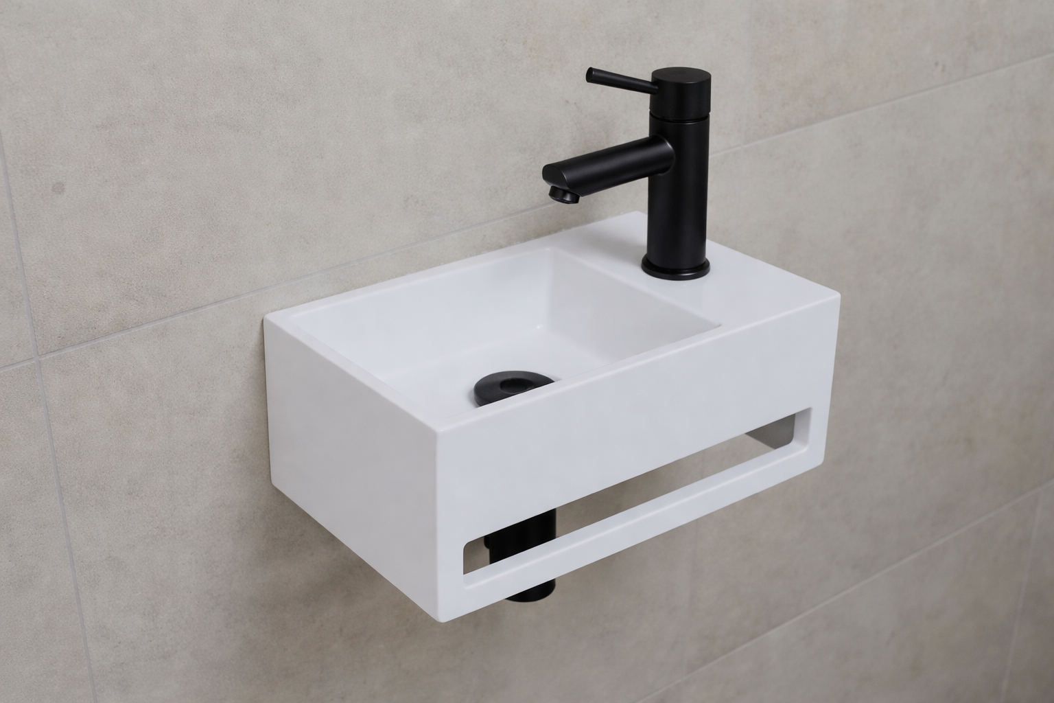 Sora fonteinkraan | mat zwart | koud | Kayvit |