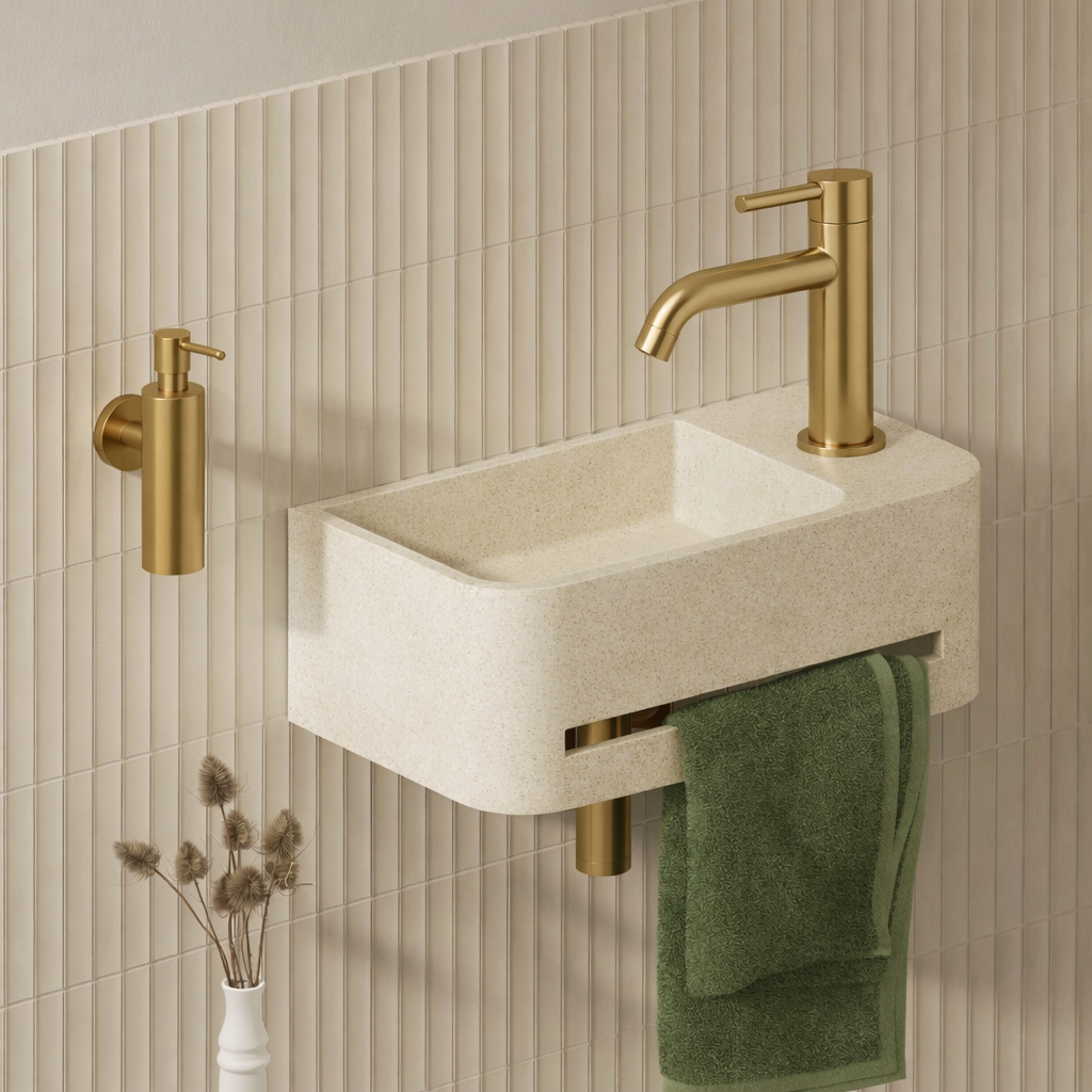 KAYvit Nami Fonteinkraan | Geborsteld goud