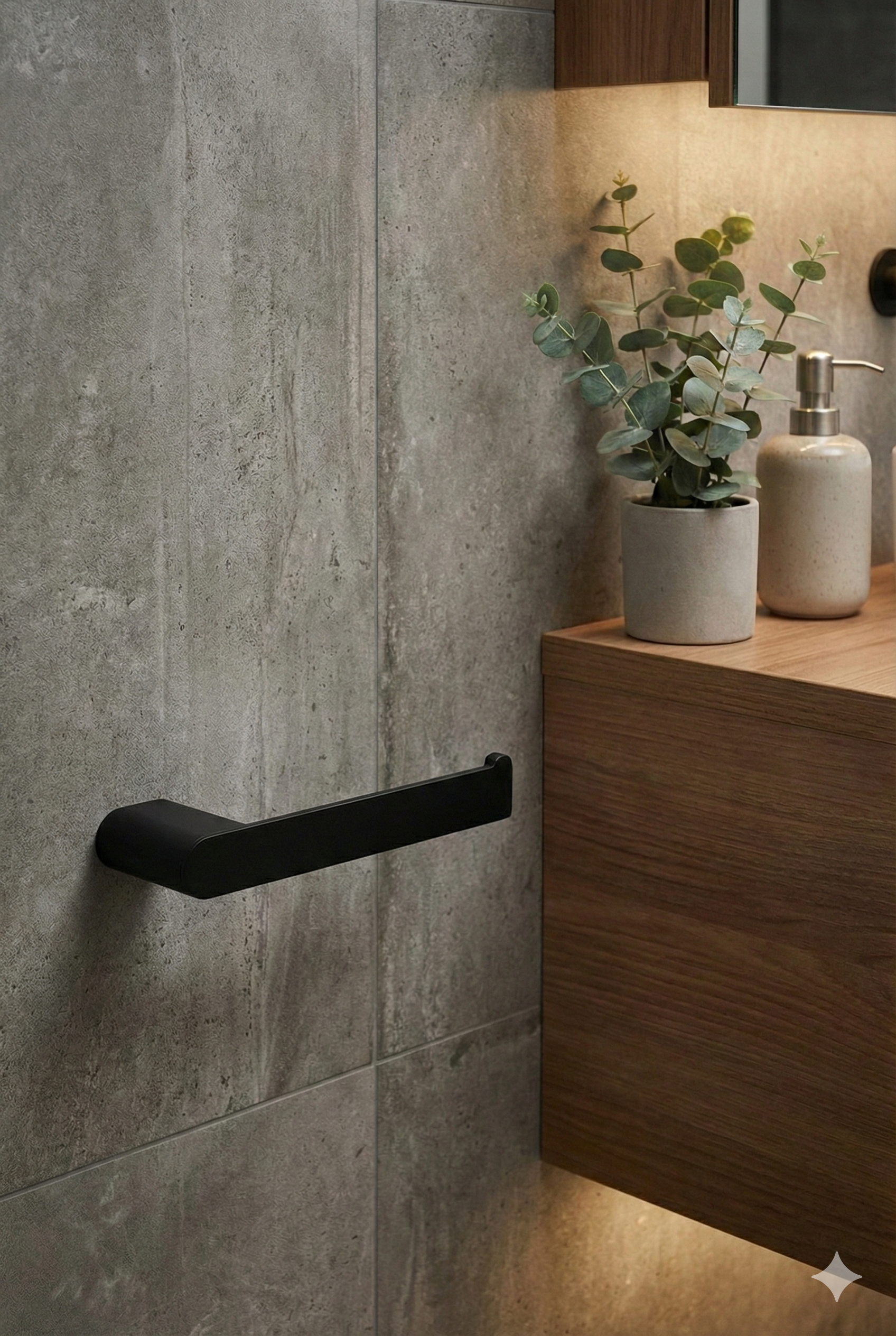 kAYvit toiletrolhouder | zwart 160X70X20