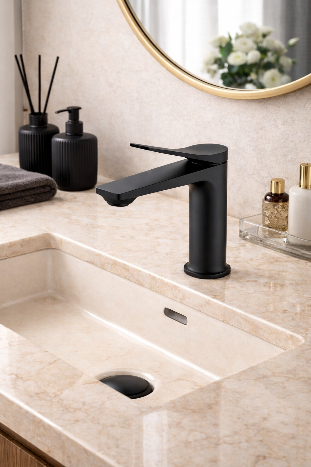 Edge wastafelkraan | zwart | Kayvit