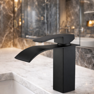Cube wastafelkraan | zwart | Kayvit