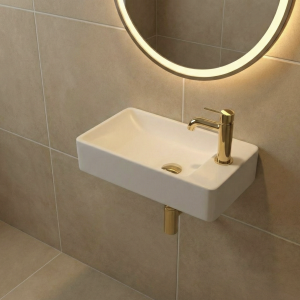 LUVIA Toiletfontein vierkant | MAT WIT | Kraangat rechts | Kayvit