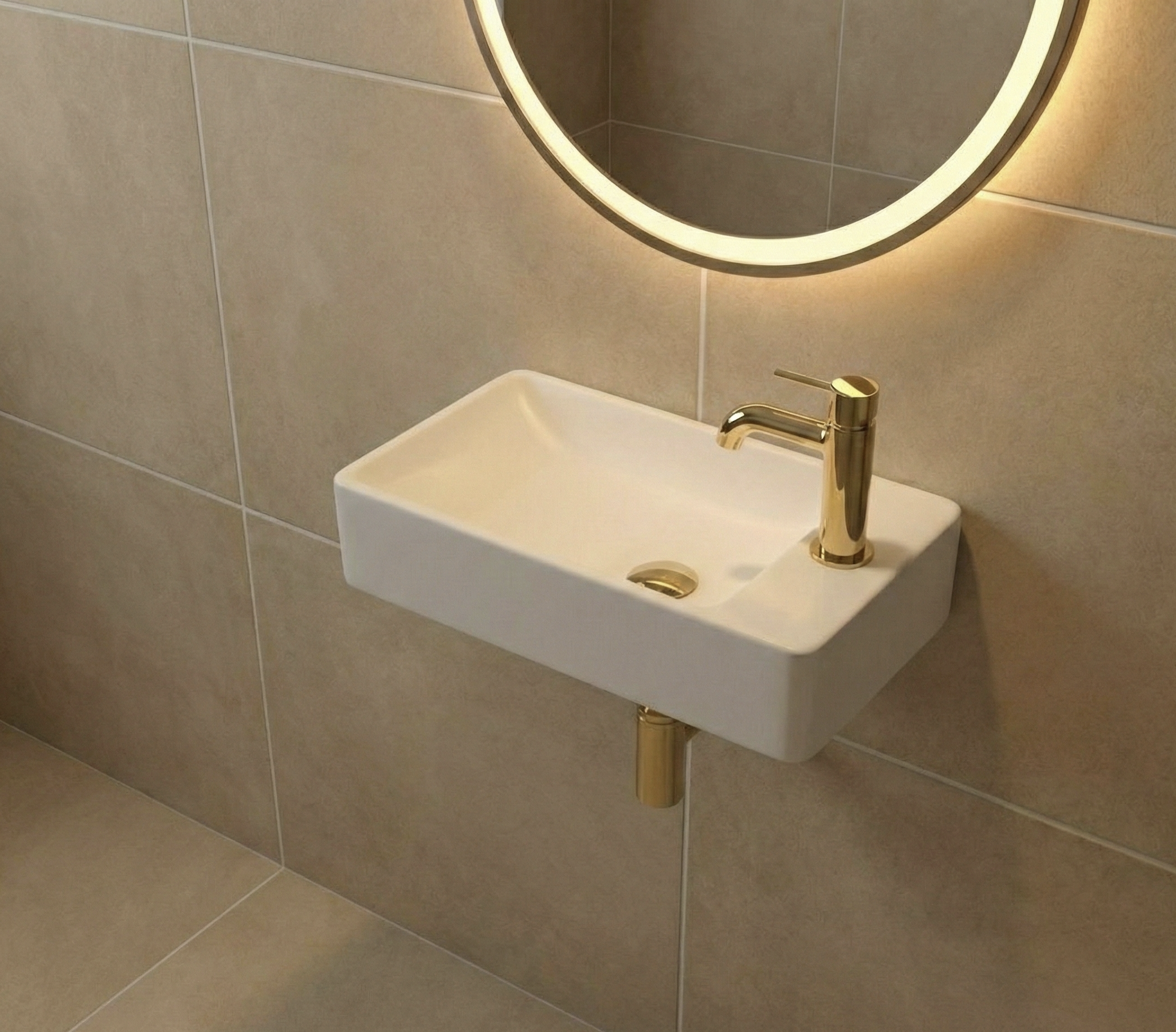 LUVIA Toiletfontein vierkant | MAT WIT | Kraangat rechts | Kayvit