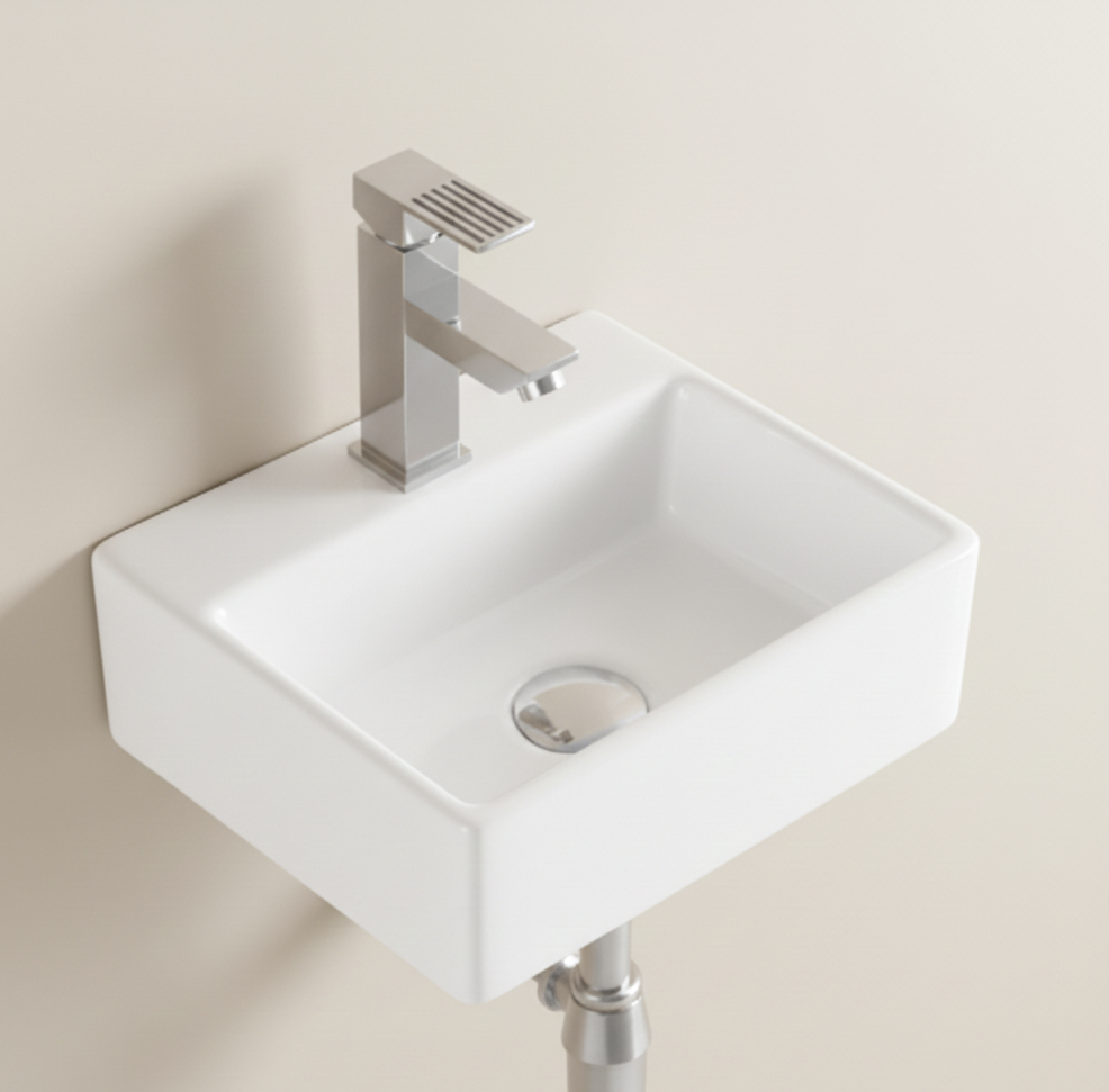 TERRA toiletfontein vierkant | GLANS WIT | Kayvit