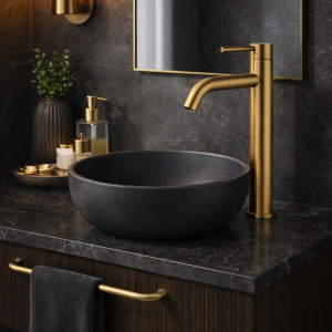 Nami fonteinkraan XL | Geborsteld goud | Kayvit