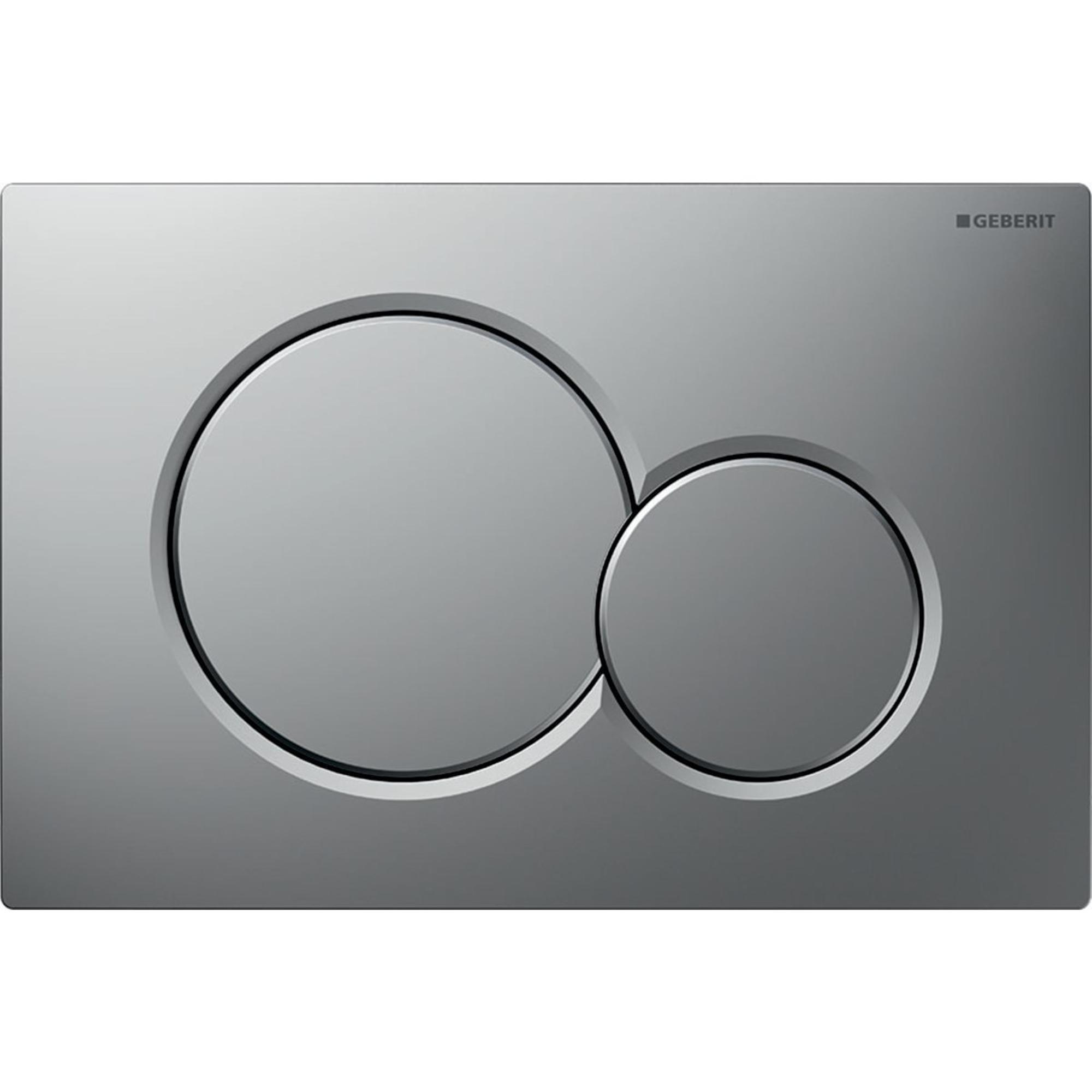 Geberit Sigma 01 bedieningsplaat | 2-toets spoeling | ronde knoppen | mat chroom gelakt