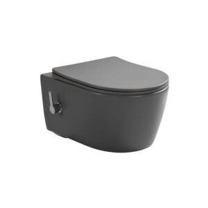 Bidet Hangtoilet mat grijs rond | warm en koud water | Tornado/rimless | Kayvit